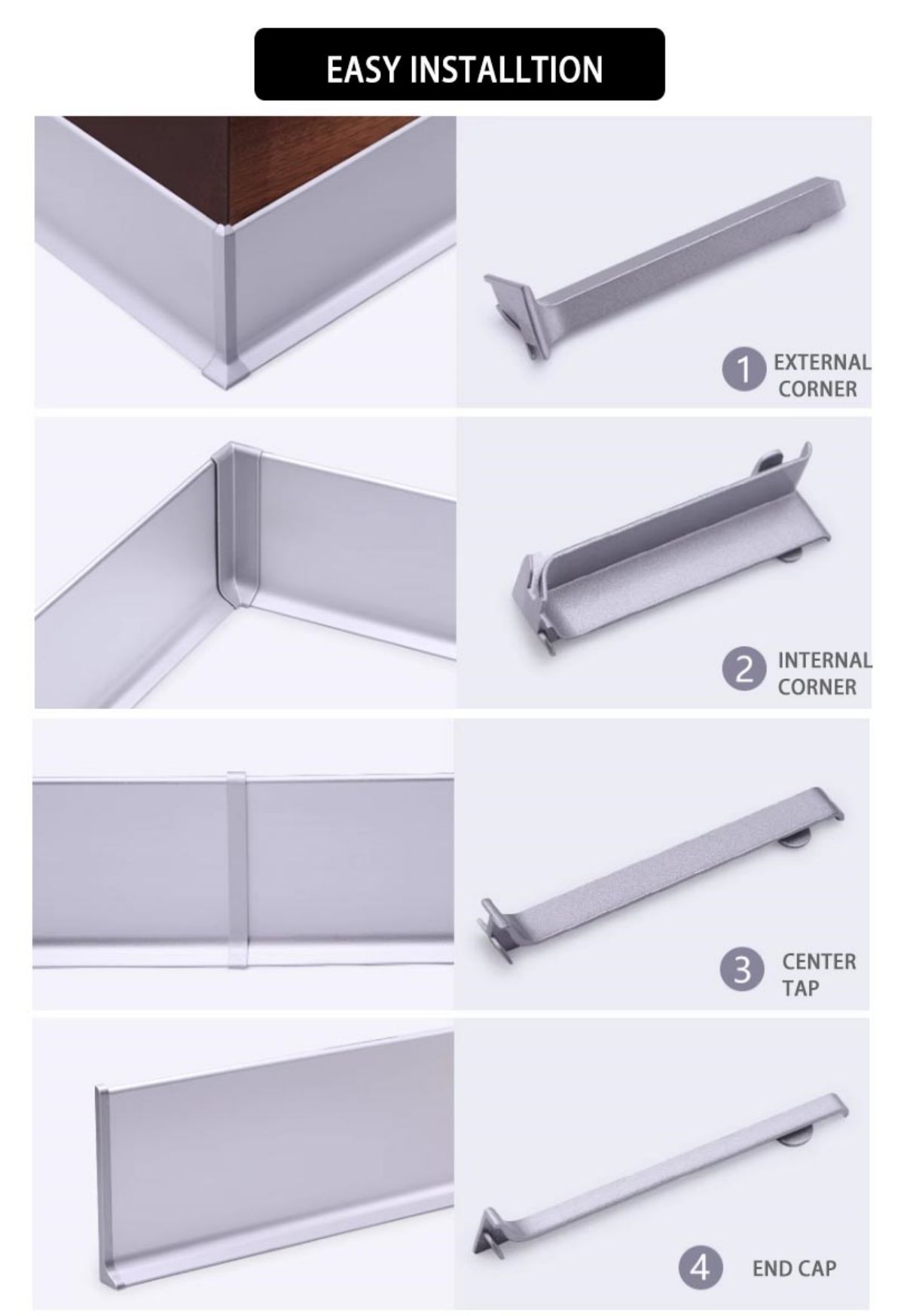 lag luam wholesale aluminium skirting board
